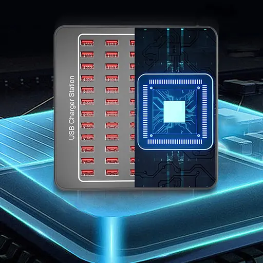 Зарядна станція ILEPO багатопортова на 60 USB портів 300 Вт / мережевий мультизарядний пристрій (19016) - фото 8