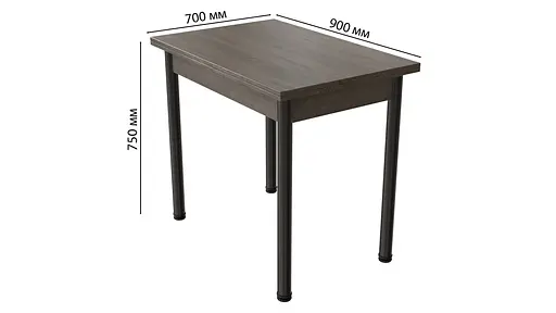 Розкладний обідній стіл трансформер Берта Ferrum-decor 750x1400x900 Чорний метал ДСП Дуб Сонома Трюфель 16 мм (FRD-105182) - фото 8