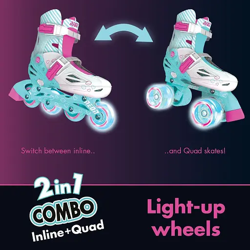Ролики Neon Combo Skates Размер 34-37 Бирюзовый - фото 7