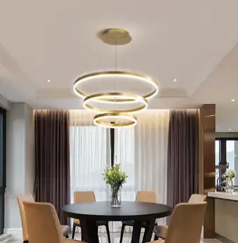 Светодиодная люстра Олимпия  PJ812G-3 40+60+80см (3 кольца) Золотистая - фото 2