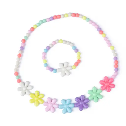 Набор украшений Летние ромашки (ожерелье, браслет) 2 шт, IDEA11-F23082412