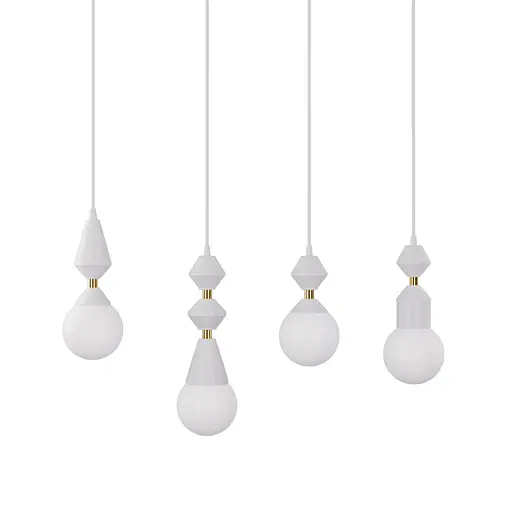 Подвес Dome, PikArt арт. 4844 Золотой/белый 21 см - фото 2