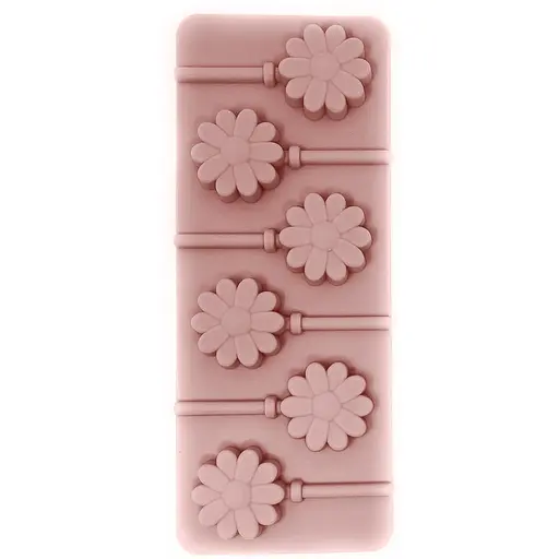 Силиконовая форма для леденцов и конфет на палочке "Цветок", Kitchen Master Бежевый 87399 - фото 6