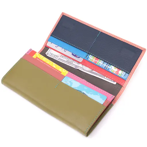 Кожаный женский кошелек ST Leather 18.5х9х3 см acs0028450 - фото 3