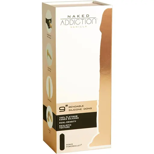 Фаллоимитатор Addiction Naked - 9" silicone Dual Density Bendable Dildo Vanilla - фото 8