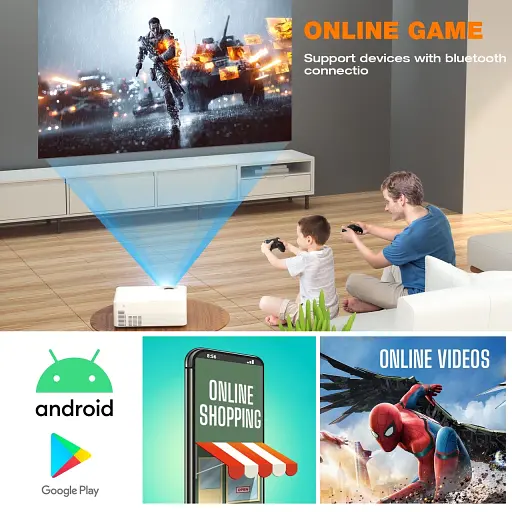 JEEMAK P200 Портативний 4K 1080P проектор з Wi-Fi Bluetooth - фото 5