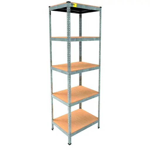 Металевий стелаж Emby Light Series (розмір 2100х600x450мм) 5 полиць ДСП до 100кг Оцинкований