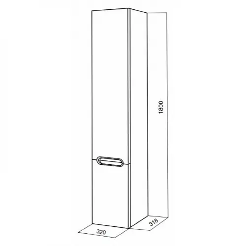 Пенал підвісний AM.PM Spirit M70CHR0326WG38, Білий - фото 2