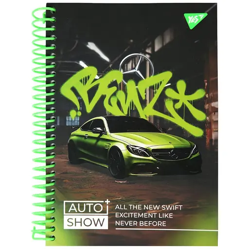Блокнот Yes Auto show Mercedes А5, 96 листов, в клетку (152019)