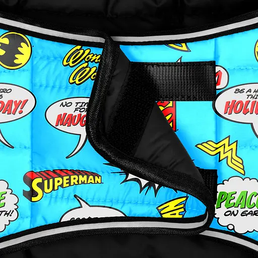 Курточка-накидка для собак Waudog Clothes, малюнок "Ліга Справедливості", S, А 32 см, B 41-51 см, С 25-35 см - фото 4