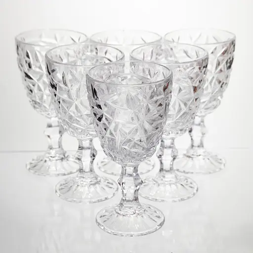 Набір келихів для вина 6 штук 340 мл винні келихи на ніжці скляні фужери для вина подарункові Yiwu HP-19-165 - фото 1