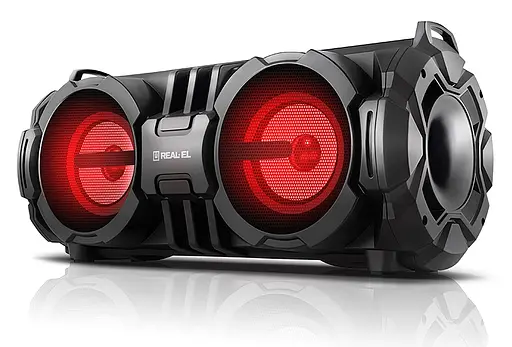 Колонка портативна 2.0 Real-El X-737 Black 2 x 14 Вт пластиковий корпус Bluetooth USB акумулятор 4000 мАг - фото 3