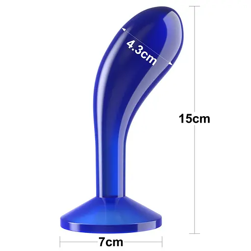 Анальная пробка Flawless Clear Anal Plug 6'' 15 см (синий) - фото 6
