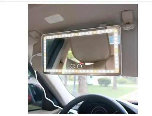 Дзеркало з підсвічуванням для макіяжу в автомобіль - фото 2