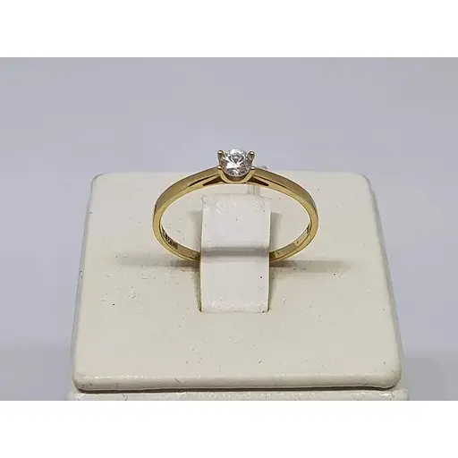 Золотое помолвочное кольцо Империя золота с фианитом. КВ1126ЛИ 17,5 - фото 3