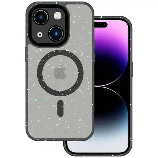 Чохол-накладка DK для Apple iPhone 13 MagSafe Composite Matte Splash (black) - фото 4