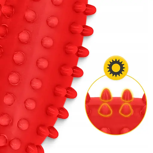 М'яч масажний огірок 4FIZJO Spike Bean 11.5 x 5 см Red (P-5905973403313) - фото 3