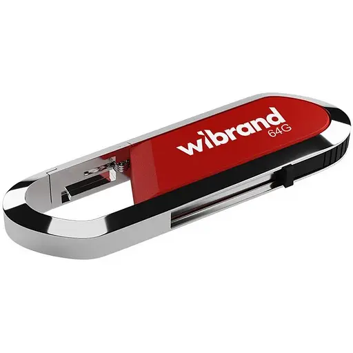 Флеш-накопитель Wibrand USB 2.0 Aligator 64Gb Dark Красный - фото 1
