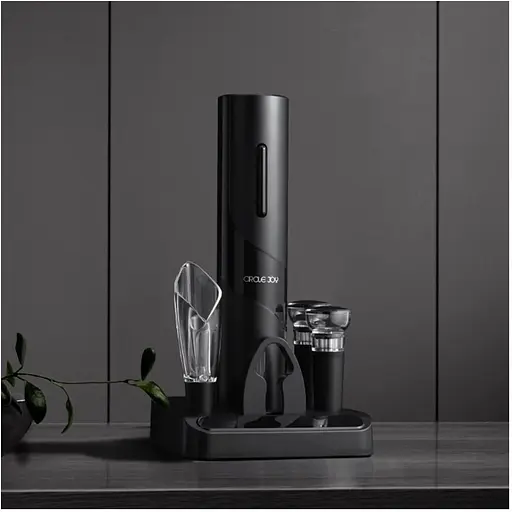 Набір винний Circle Joy Black Warrior Electric Wine Opener 5 in 1 Gift Set (CJ-TZ08) - фото 4