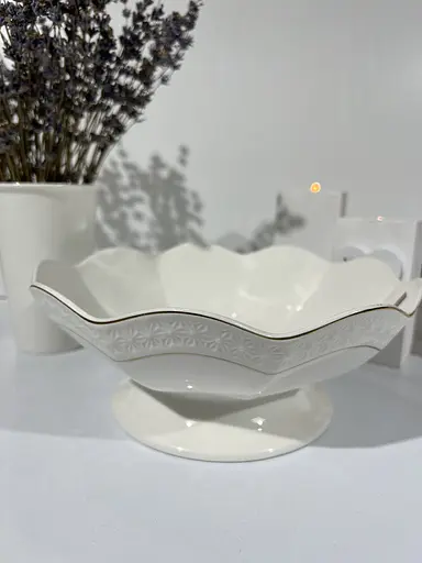 Конфетница Interos Снежная Королева фарфоровая на ножке 1300 мл 23.2 см 1423-A - фото 3