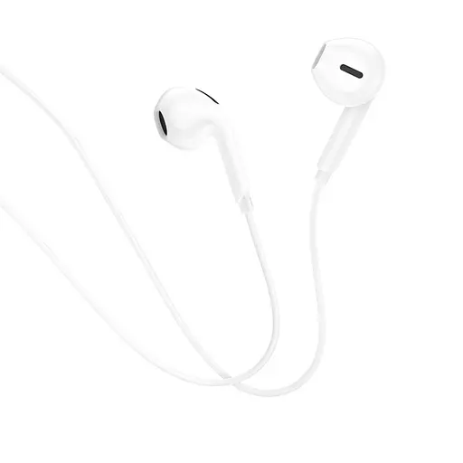 Навушники BOROFONE BM71 Light song universal earphones with mic White - фото 2