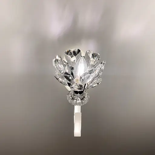 Бра в хромовому корпусі із кришталевою квіткою Line F 86529/1 CH - фото 4