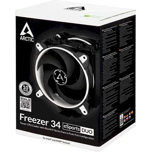 Кулер для процессора Arctic Freezer 34 eSports DUO Black/White 1700 (ACFRE00061A) Б/у - фото 7