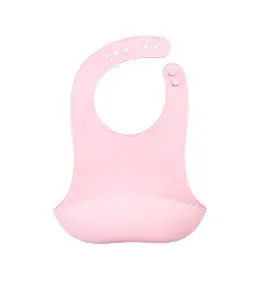 Силіконовий нагрудник слюнявчик 31х22 см, без бісфенолу А, Light Pink - фото 1