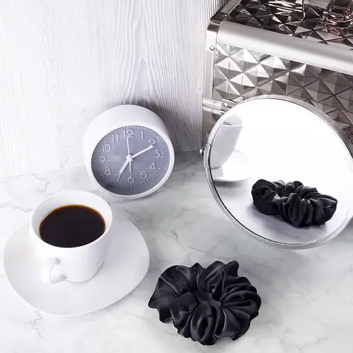 Шовкова резинка для волосся Чумацький Шлях підвищеної еластичності та міцності Розмір L в Подарунковій упаковці Чорна (1211-02) - фото 5