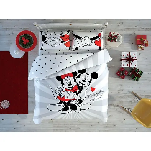 Комплект постільної білизни TAC Disney M&M Love Day+світиться у темряві Євро Різнобарвний 000230162