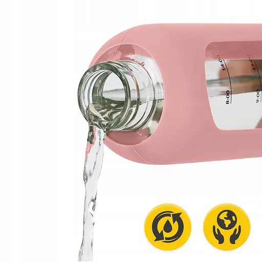 Пляшка для води 4FIZJO спортивна 1000 мл скляна Pink (P-5905973403887) - фото 7