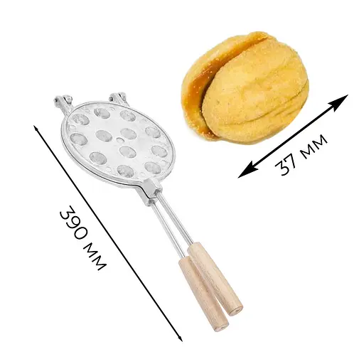 Орешница форма для выпечки орешков на 12 половинок крупных орехов ХЭАЗ Харьков, ХЕАЗ Серый 81827 - фото 3
