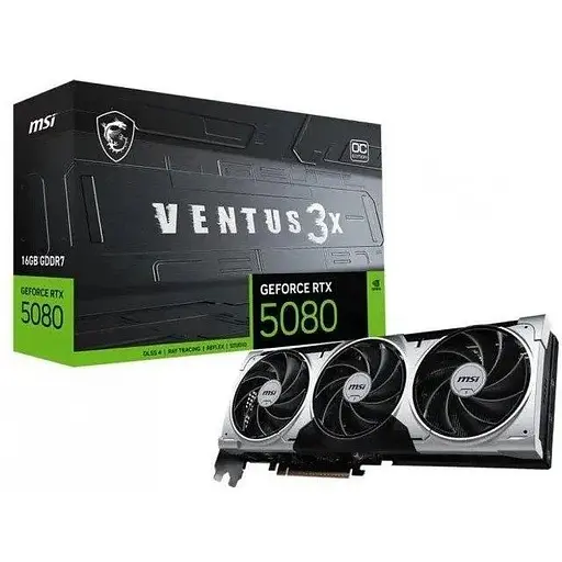 Видеокарта MSI GeForce RTX 5080 16G Ventus 3X OC Plus - фото 1
