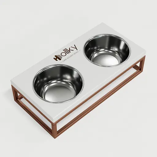 Hollky Base S — миски на підставці для маленьких собак та котів (2 × 0,45 л) - фото 7