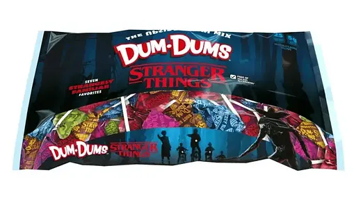 Льодяники Dum-Dums Halloween Stranger Things Upside Down Mixed Lollipops 44 шт 289 г - фото 2