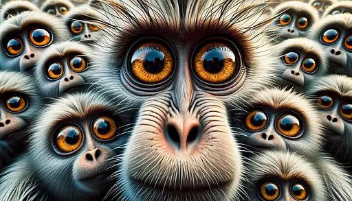 Дерев'яний фігурний пазл Мавпи, А3, Картонна коробка 200 елементів - фото 3