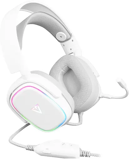 Игровая гарнитура ModeCom Volcano RGB Prometheus 7.1 White USB - фото 2