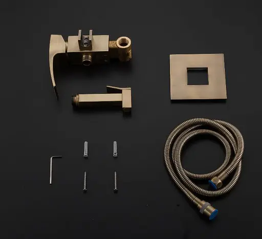 Набір гігієнічного душу прихованого монтажу Gappo G7207-4, бронза, Бронза - фото 5