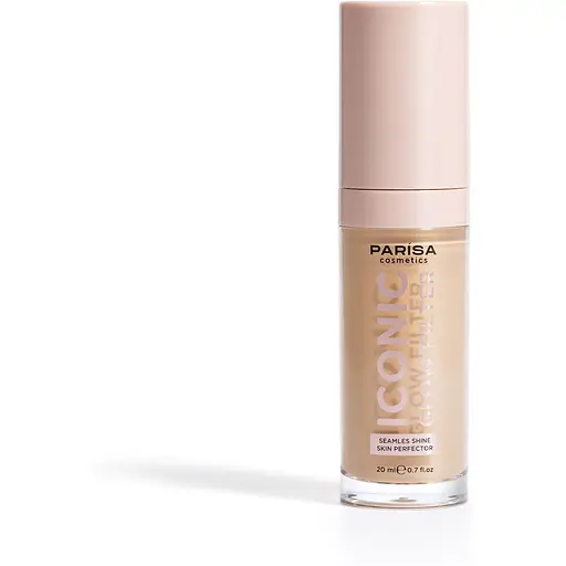Тональное основание-флюид Parisa Iconic Glow Filter с эффектом сияния 20 мл тон № 604 Warm ivory  - фото 5