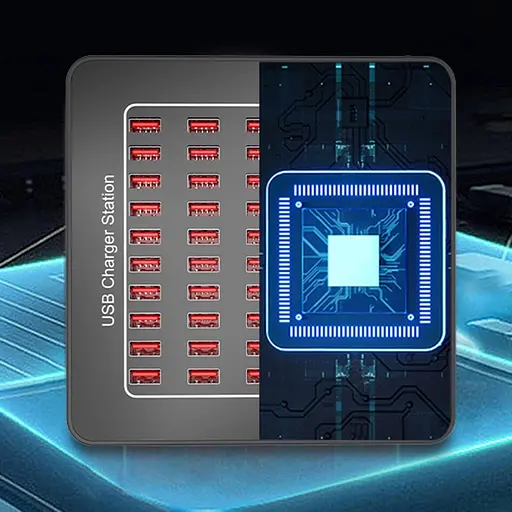 Зарядна станція ILEPO багатопортова на 50 USB портів 250 Вт / мережевий мультизарядний пристрій (19015) - фото 8