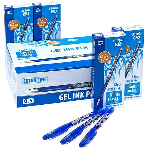 Набор ручек гелевая пишет-стирает синяя, CR-707F синяя (91500)