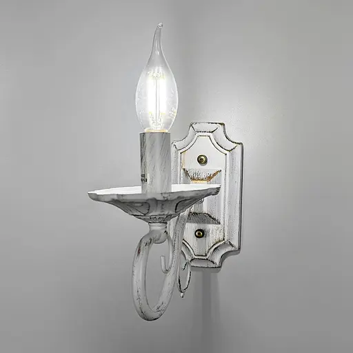 Бра-свічка Line F у білому корпусі з позолотою Арт. 6071/1 WT - фото 2