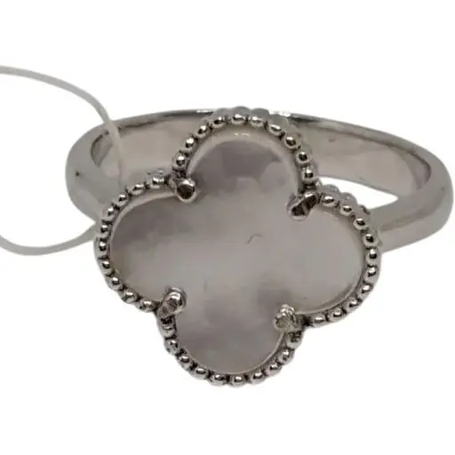 Серебряное кольцо Диама Клевер с перламутром. Артикул 12111481234 16