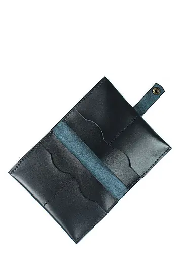 Кожаная документница синяя - фото 1