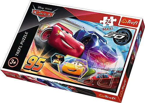 Набір Пазли - (24 елм. МАХІ) - "Нехай переможе найкращий" / Дісней "Тачки 3" - фото 1