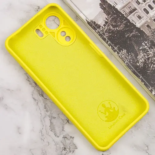 Чехол Lakshmi Silicone Cover Full Camera AAA для Xiaomi Redmi 13Coco C65 Желтый/Yellow - фото 3