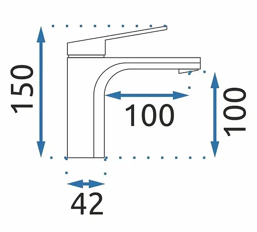 Смеситель для умывальника Rea Marco black низкий REA-B4899 Черный матовый - фото 4