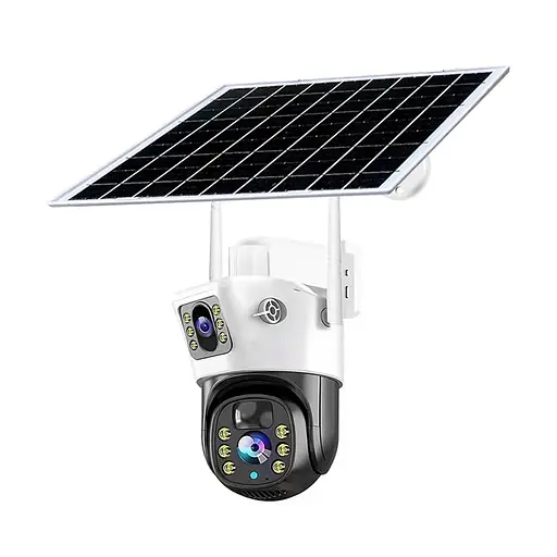 IP PTZ-видеокамера автономная с WiFi и солнечной панелью 2Mp+2Mp Light Vision VLC-9192IG/2C (Solar) White f=4mm, на аккумуляторных батареях (75-00288)