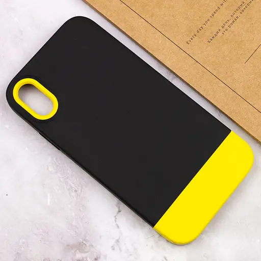 Чохол Epik TPU+PC Bichromatic для Apple iPhone X/XS 5.8 Black/Yellow - фото 4