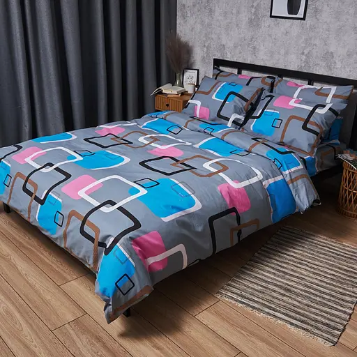 Комплект постільної білизни Moon&Star Бязь Gold Люкс Retro Vibes King Size 220x240 наволочки 4х50х70 - фото 1